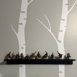 Set of 11 resin elephants